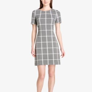Tommy Hilfiger Plaid Windowpane Shift Dress NWT 6